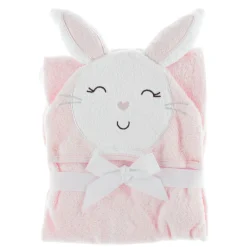 Towels & Wipes|Towels & Wipes>Bebe Confort Hooded Towel - Pink Rabbit
