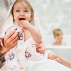 Muslin Products|Towels & Wipes>Loulou Lollipop Hooded Towel Set - Astro