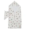 Muslin Products|Towels & Wipes>Loulou Lollipop Hooded Towel Set - Bears on Bike