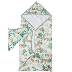 New Hooded Towel Set - Jungle Kids Muslin Products|Towels & Wipes