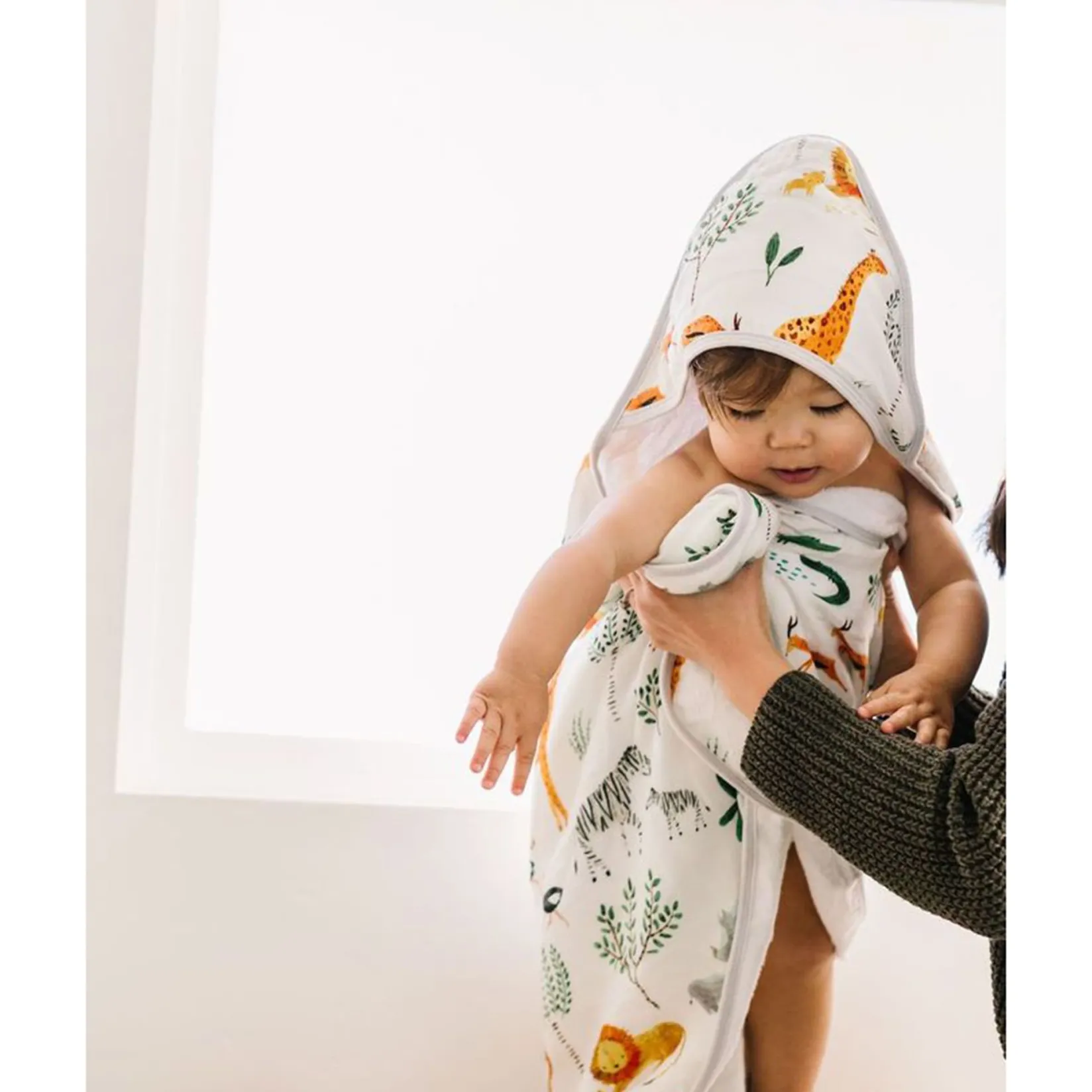 Hot Hooded Towel Set - Safari Jungle Kids Muslin Products|Towels & Wipes