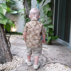 Tops>Chat Botte Horizon Shirt 3-24m Brown