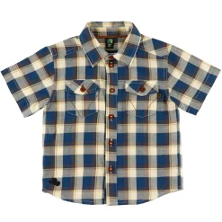 Tops>Nano Horse Plaid Shirt 6-24m Blue