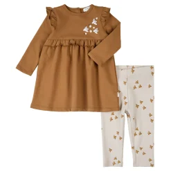 Dresses, Skirts & Outfits>Firsts par Petit Lem Hot Balloon Sweatdress Set 324 Ocher