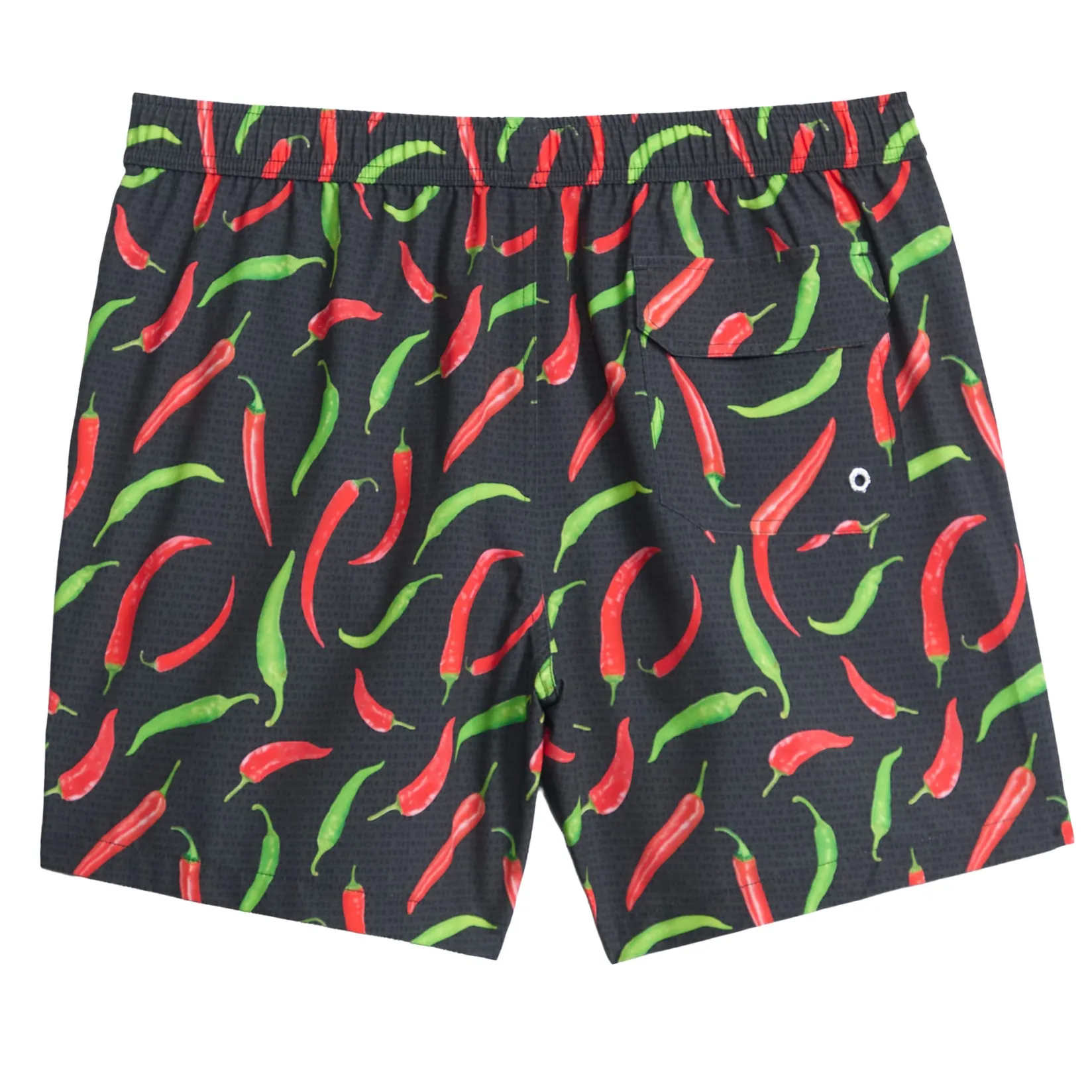 Swimsuits>Public Beach Hot Peppers Swim Shorts 8-16y Charcoal