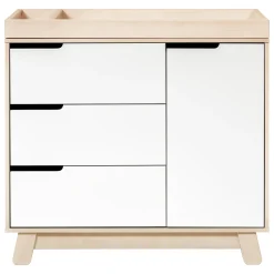 Sale Hudson 3-Drawer Changer Dresser with Removable Changing Tray - Washed Natural / White Changing Tables