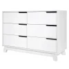 Storage Furniture>Babyletto Hudson 6-Drawer Double Dresser - White