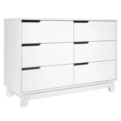 Storage Furniture>Babyletto Hudson 6-Drawer Double Dresser - White