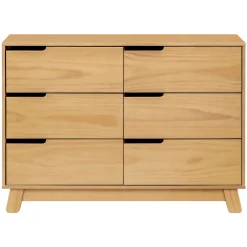 Outlet Hudson 6-Drawer Double Dresser - Honey Storage Furniture