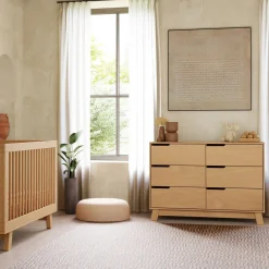 Outlet Hudson 6-Drawer Double Dresser - Honey Storage Furniture