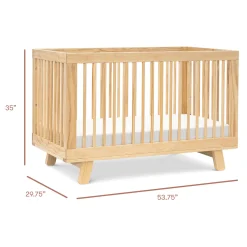 Hot Hudson 3-in-1 Convertible Crib with Toddler Bed Conversion Kit - Natural Finish Cribs & Mattresses|Cribs & Mattresses