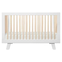 Hot Hudson 3-in-1 Convertible Crib - White / Washed Natural Cribs & Mattresses|Cribs & Mattresses