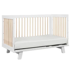 Hot Hudson 3-in-1 Convertible Crib - White / Washed Natural Cribs & Mattresses|Cribs & Mattresses
