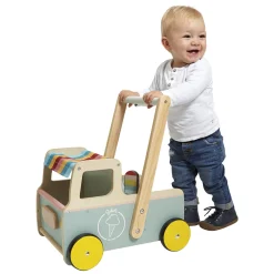 Hot Ice Cream Cart Push-Along Trolley Kids Wooden Toys|Walkers
