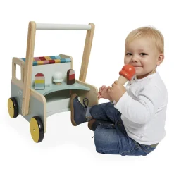 Hot Ice Cream Cart Push-Along Trolley Kids Wooden Toys|Walkers