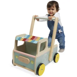 Hot Ice Cream Cart Push-Along Trolley Kids Wooden Toys|Walkers