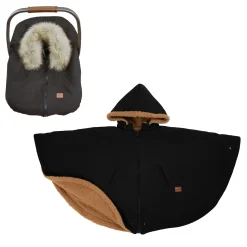 Snowsuits|Snowsuits>Gustine 3-in-1 Car Seat Cover / Poncho - Black