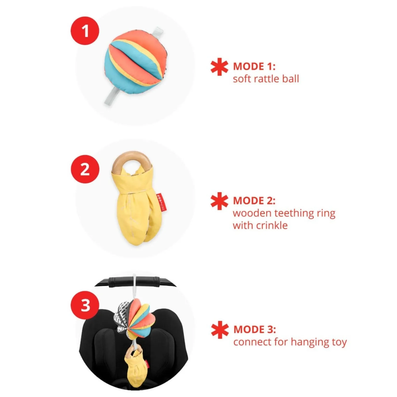 Hot 3-In-1 Montessori-Inspired Stroller Toy Developmental Toys