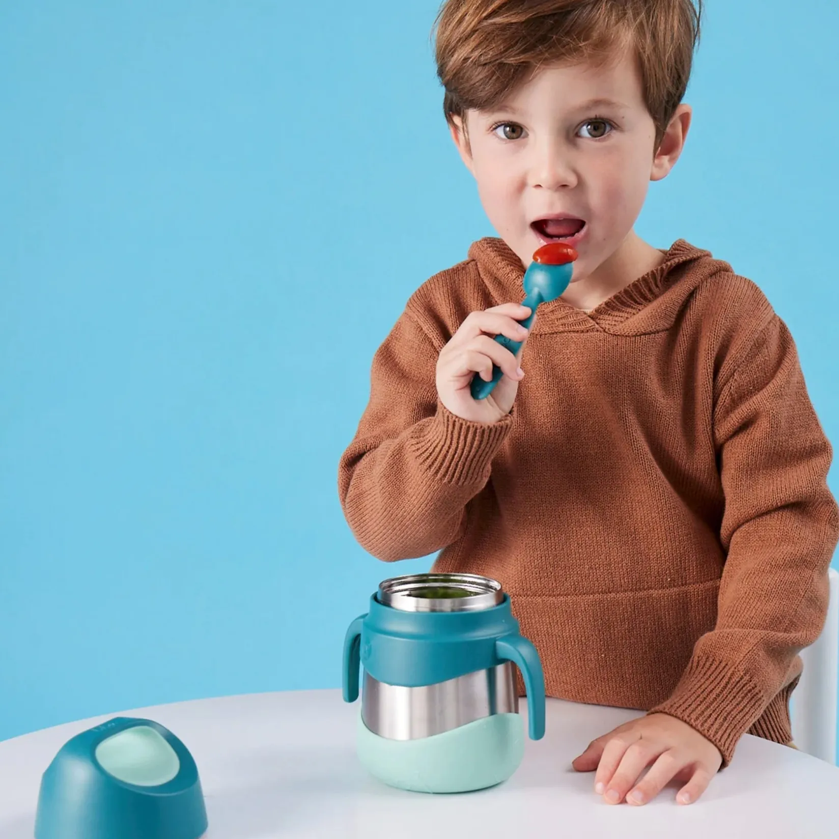 Breastfeeding|Tableware>B.Box Insulated Food Jar - Emerald Forest 335ml