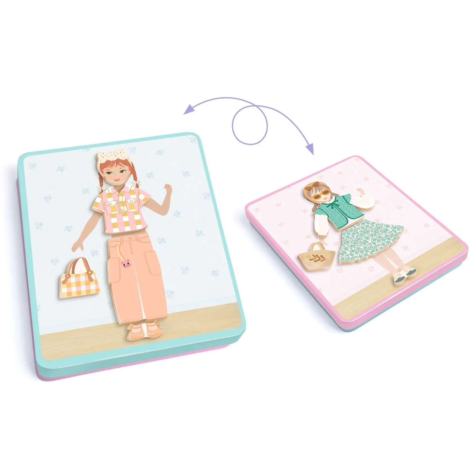 Board Games|Wooden Toys>Djeco Inzebox Dressing Wooden Magnet