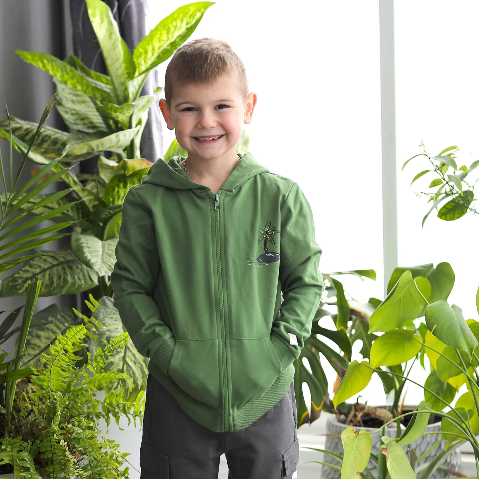 Fleeces And Sweatshirts|Tops>Camp by Birdz Island Hoodie 2-8y Vert