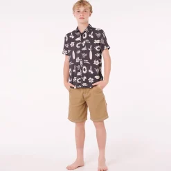 Hot Island Paradiso Shirt 8-14 Kids/BOY Tops