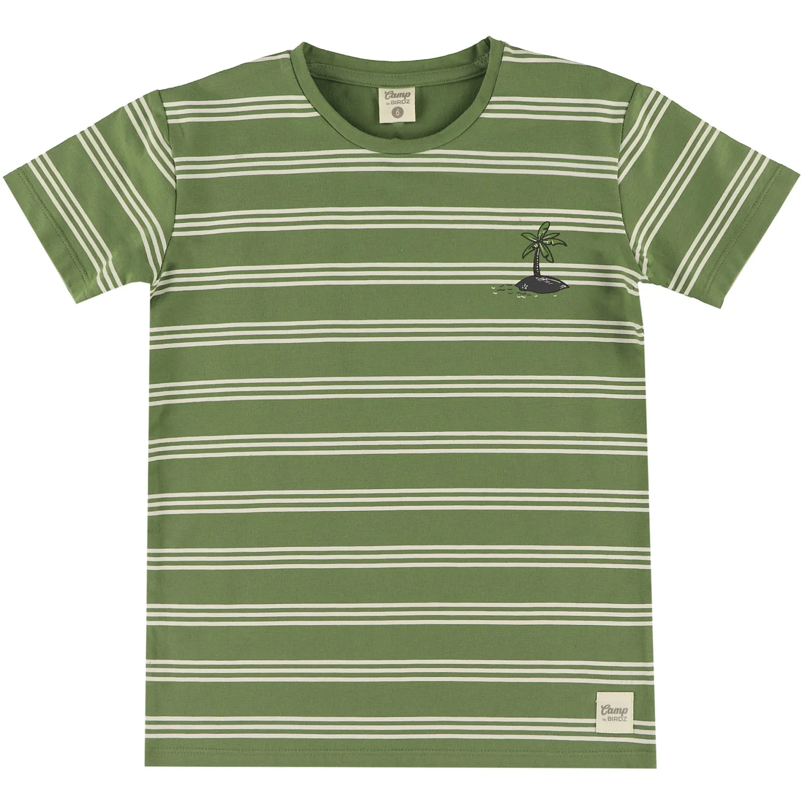 Tops>Camp by Birdz Island Striped T-shirt 2-8y Vert