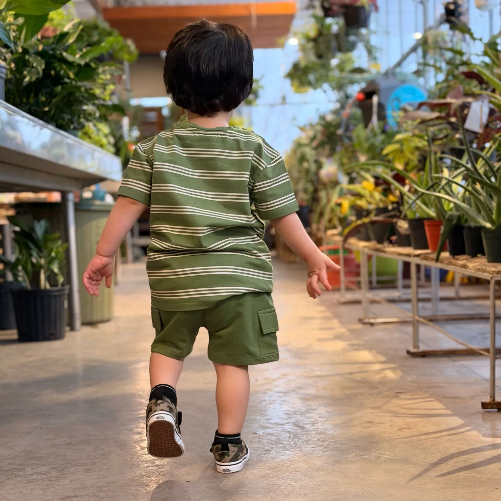 Tops>Camp by Birdz Island Striped T-shirt 2-8y Vert