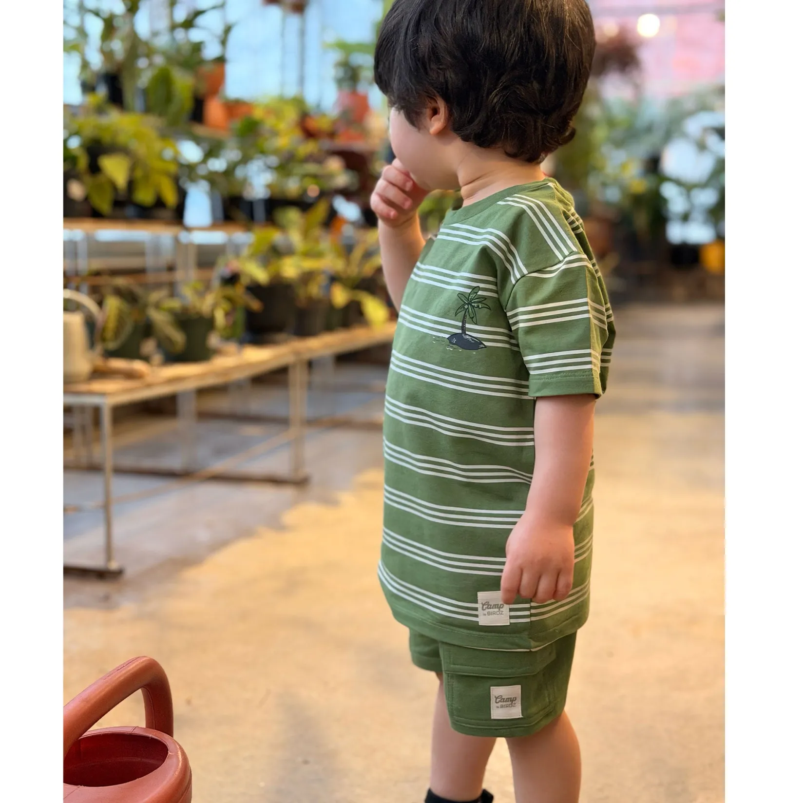 Tops>Camp by Birdz Island Striped T-shirt 2-8y Vert