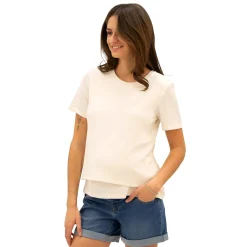 Tops>Bella Maternite Nursing T-shirt Ivory