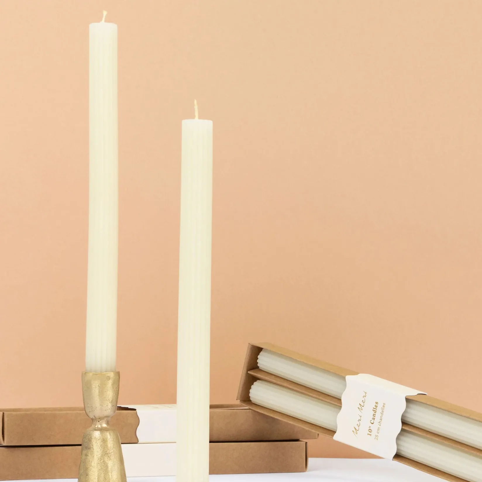 New Ivory Table Candles(2) Party Supplies