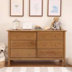 Storage Furniture>DaVinci Jayden 6-Drawer Double Wide Dresser - Chestnut