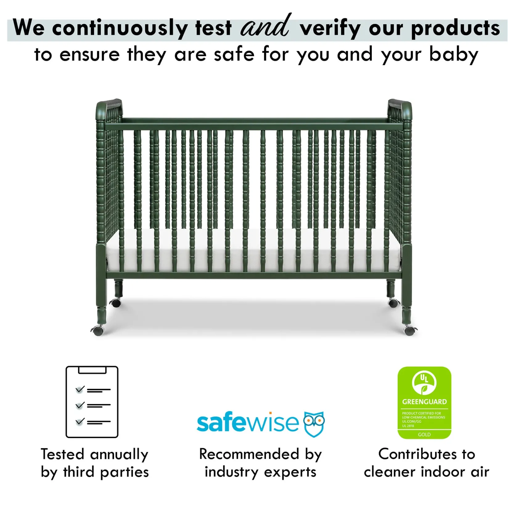 Cribs & Mattresses|Cribs & Mattresses>DaVinci Jenny Lind 3-in-1 Convertible Crib - Vert