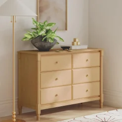 Storage Furniture>DaVinci Jenny Lind Spindle 6-Drawer Dresser - Honey