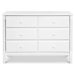 Storage Furniture>DaVinci Jenny Lind Spindle 6-Drawer Dresser - White