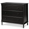 Hot Jenny Lind Spindle 3-Drawer Dresser - Ebony Black Storage Furniture