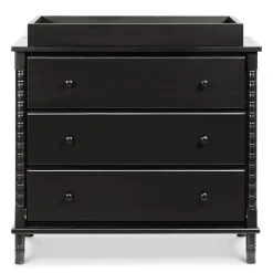 Hot Jenny Lind Spindle 3-Drawer Dresser - Ebony Black Storage Furniture