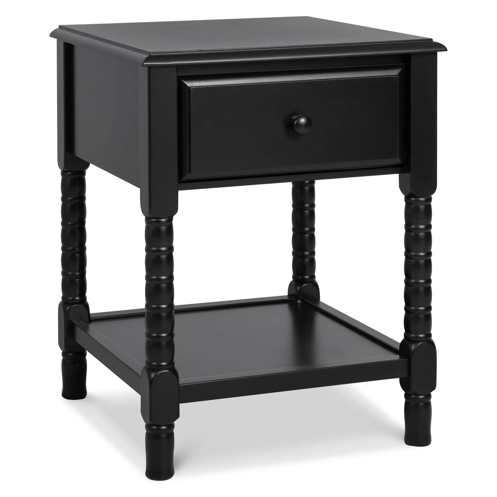 Nightstands>DaVinci Jenny Lind Spindle Nightstand - Ebony