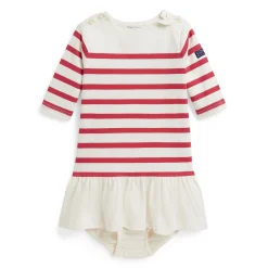 Dresses, Skirts & Outfits>Polo Ralph Lauren Jersey Boat Neck Dress 6-24m Rouge
