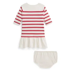 Dresses, Skirts & Outfits>Polo Ralph Lauren Jersey Boat Neck Dress 6-24m Rouge
