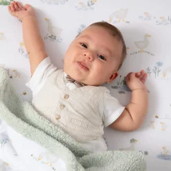 Blankets|Blankets>Living Textiles Jersey Sherpa Blanket - Goosey Goosey