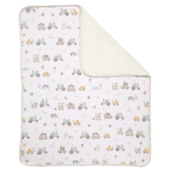 Blankets|Blankets>Living Textiles Jersey Sherpa Blanket - Tractor Ride