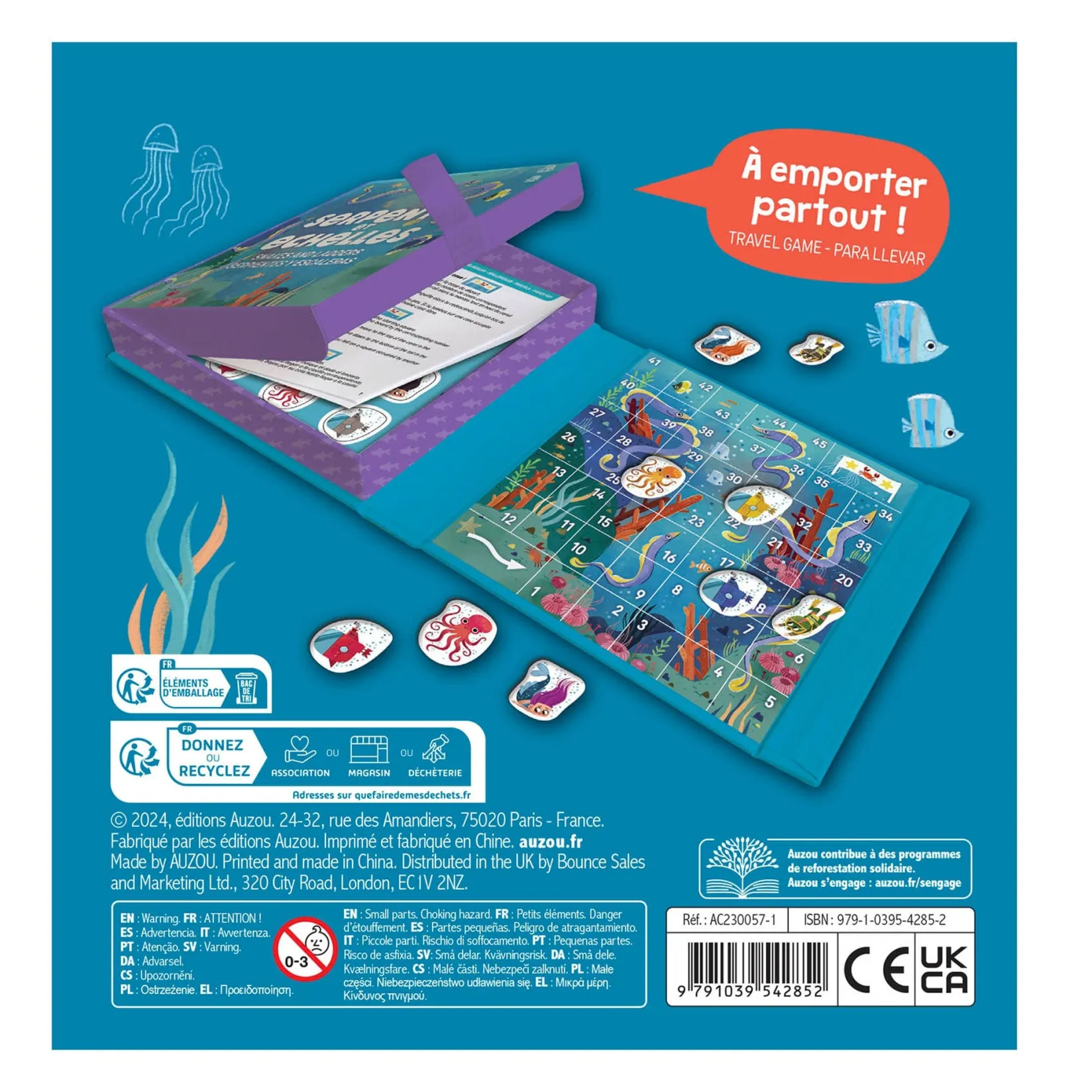 Board Games>Auzou Jeu Magnétique Serpents Échelles