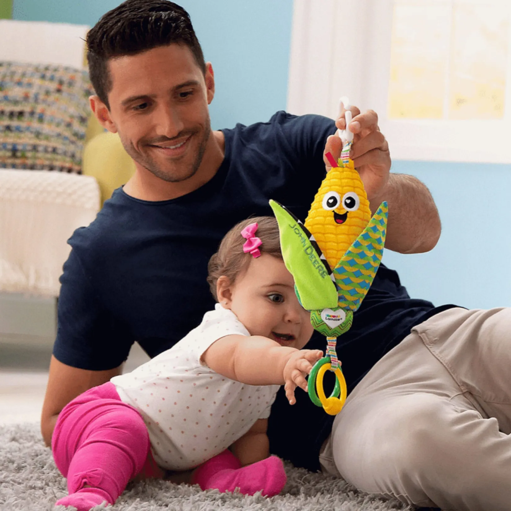 Developmental Toys>Lamaze John Deere Clip & Go - Corn E. Cobb™ Baby Toy