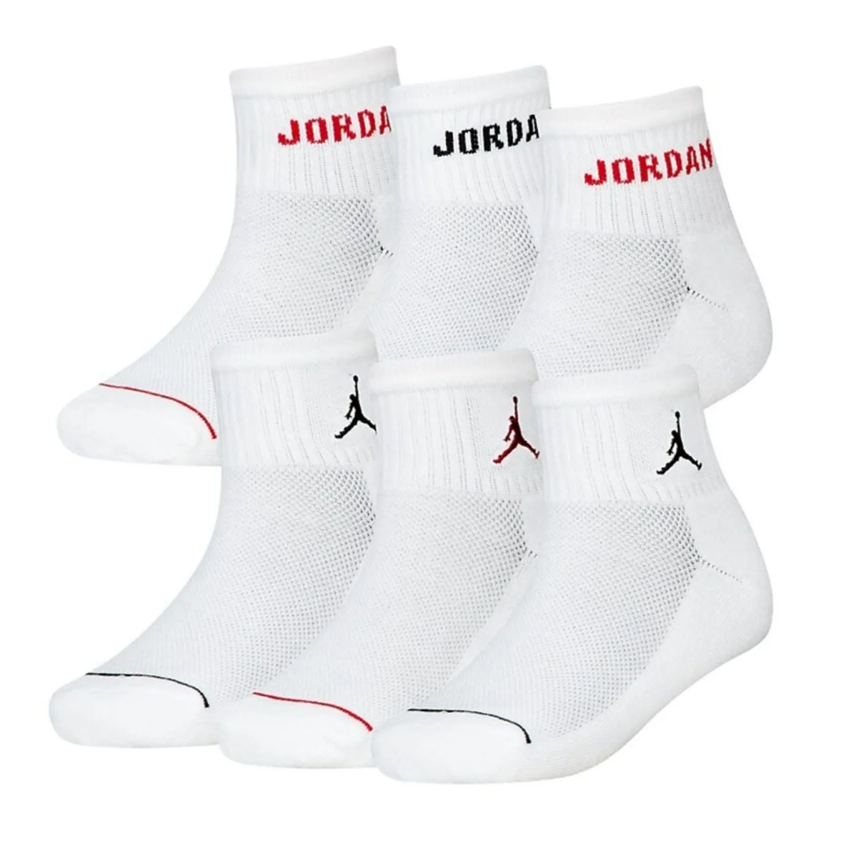 Socks|Underwear & Socks>Jordan Ankle Socks (6) Sizes 3j-7j
