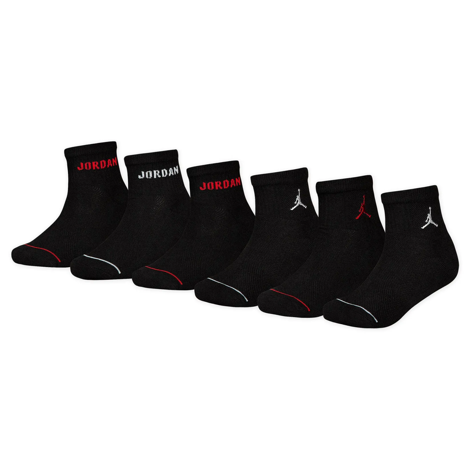 Socks|Underwear & Socks>Jordan Ankle Socks (6) Sizes 3j-7j