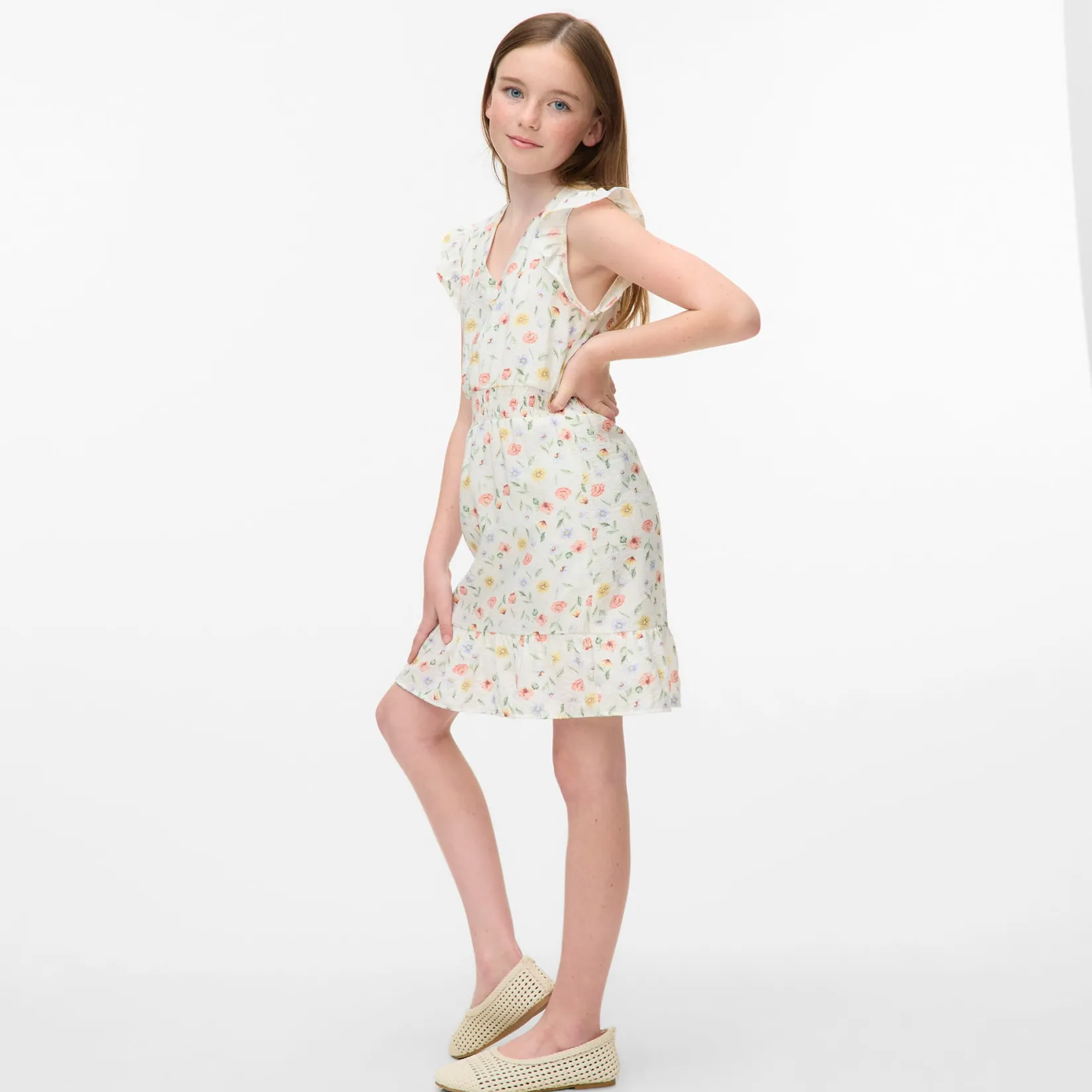 Dresses & Rompers>Vero Moda Josie Marigold Dress 8-14y Beige