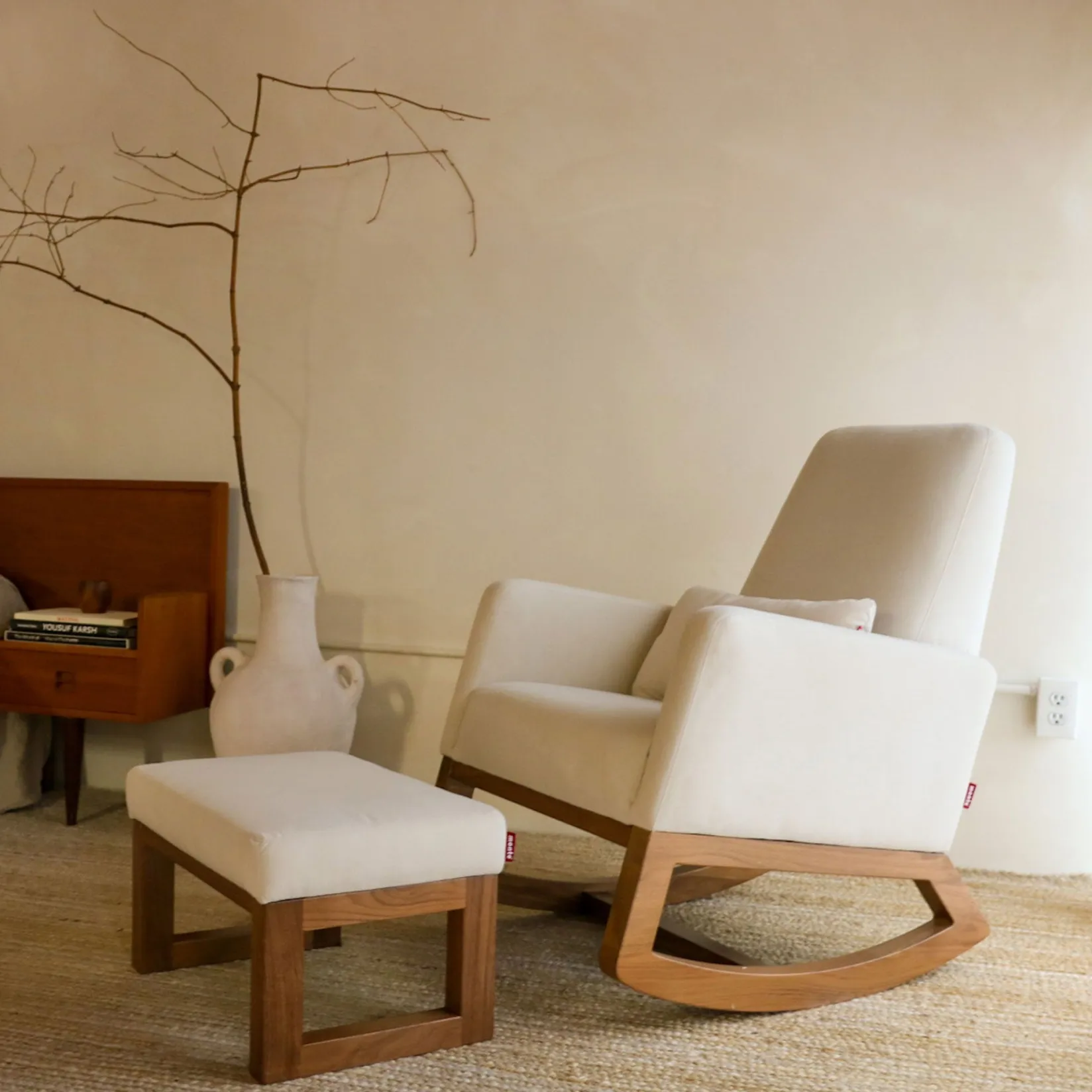 Gliders & Rocking Chairs|Gliders & Rocking Chairs>Monte Joya Ottoman - Dune / Walnut