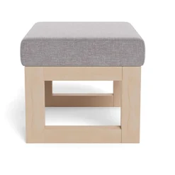 Joya Ottoman - Pebble Grey / Maple Gliders & Rocking Chairs|Gliders & Rocking Chairs