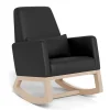 Gliders & Rocking Chairs|Gliders & Rocking Chairs>Monte Joya Rocking Chair - Black Leather / Natural Wood
